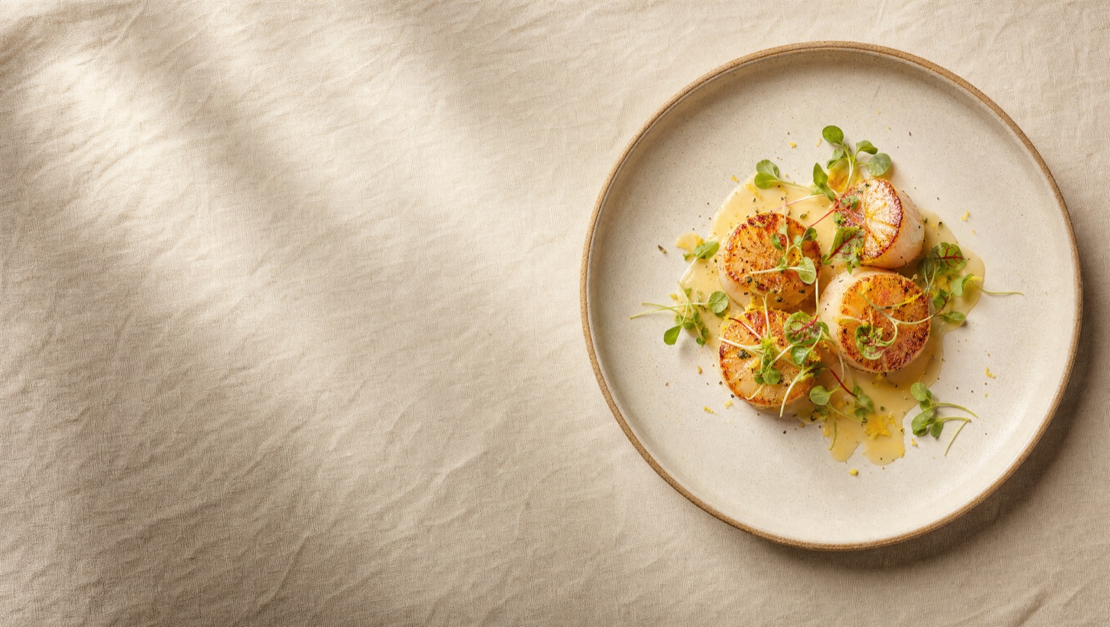 Overhead view of a plated dish at Citron Baltimore